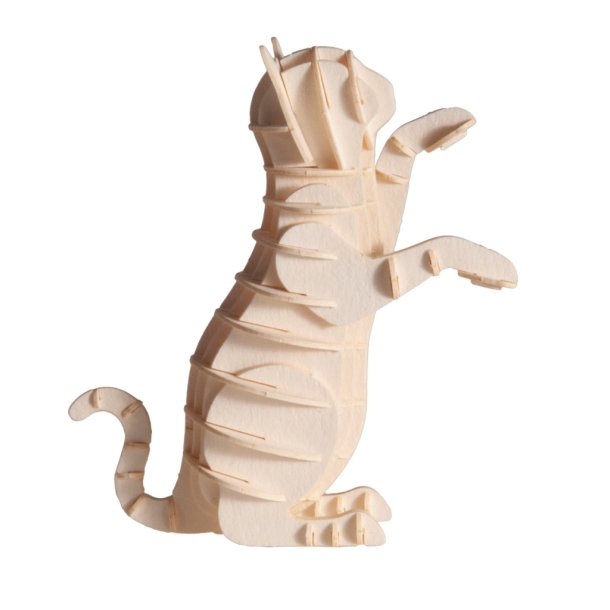 Byg-selv 3D Papir kat Hvid