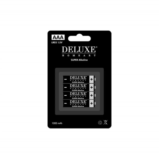 DELUXE LED Batteri Type AAA LR03  (4 stk)