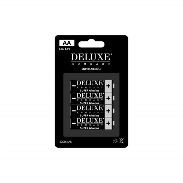 DELUXE LED Batteri Type AA LR6  (4 stk)