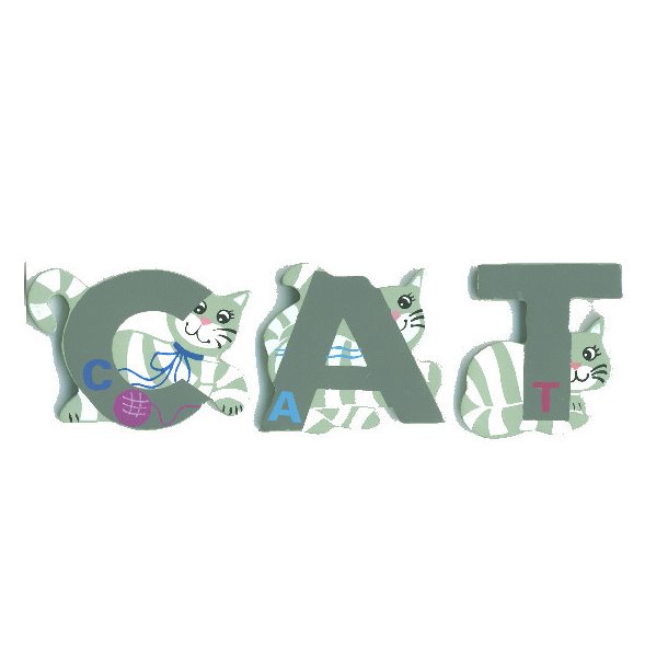 Katte-alfabet (Sort)
