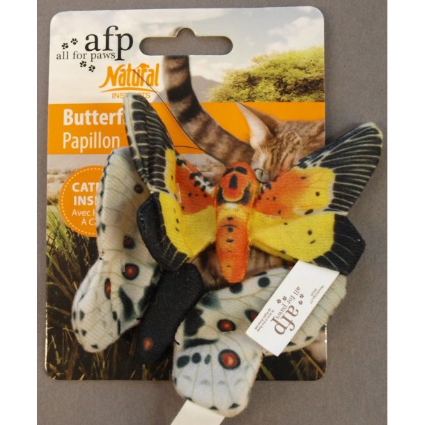 AFP sommerfugl med catnip. 2 stk. (Variant 2)